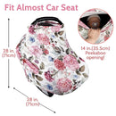 Nursing Cover Breastfeeding, Multi-use Baby CarSeat Cover Girls, Infant Stroller Car Seat Cover, Stretchy Carseat Canopy, Soft Breathable, Peony by TinyTreasures Baby Boutique