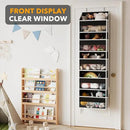 SpaceAid 1 Pack Over The Door Organizer with 5 Large Pockets and 10 Mesh Side Pockets, 5 Layers Door Organizer Hanging with Clear Window for Bedroom, Bathroom, Pantry and Nursery, Black by CozyNest Decor