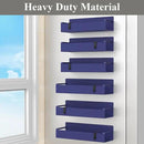 6 Pack Magnetic Spice Rack Organizer for Refrigerator and Oven, Dark Blue Fridge Organizers and Storage for Kitchen by CozyNest Decor
