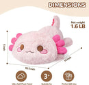 Cuckool Pink Axolotl Stuffed Animals, Microwavable Stuffed Animals Heating Pad for Cramps, Pain Stress Relief, Heatable & Coolable Lavender Scented Plush Toys for Anxiety, Women & Kids Bedtime by TinyTreasures Baby Boutique