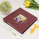 RECUTMS Photo Album Self Adhesive Magnetic Scrapbook 4x6 5x7 8x10 Pictures Scrapbook Album, 40 Pages Photo Book for DIY Baby Family Wedding with Metal Pen and Plastic Board (Brown) by TinyTreasures Baby Boutique