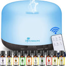 Diffuserlove Essential Oil Diffuser 500ML Aromatherapy Diffuser Mist Humidifiers 7 Color LED Lights Diffusers for Home Office Bedroom (Size:6.7" L x 6.7" W x 4.7" H) by TinyTreasures Baby Boutique