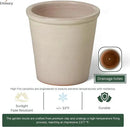 Emissary Round Stoneware Planter (Parent SKU 12012) (Cream, 8" D x 7" H) by CozyNest Decor
