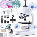 Microscope for Kids Beginner, 40X-2000X Biological Compound Microscope Kit with Adjustable Brightness LED, Slides for School Lab Home Education, Gifts for Children Students Ages 6+ by TinyTreasures Baby Boutique