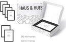HAUS AND HUES Black Oak Wood Gallery Wall Tabletop Frames Made with Real American Oak and Shatter-free Plexiglass - Set of 6 (Four 4x6, Two 5x7, Framed Black) by CozyNest Decor
