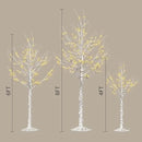 Outdoor Christmas Decorations Lighted Birch Tree Set of 3, LED Warm White 4, 6 and 8 Feet, for Indoor Christmas Decor, Party, Garden, Yard, Wedding, Holiday by CozyNest Decor