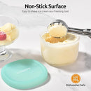U-Taste 3oz 6oz Small Storage Containers: Food Grade Liquid-Silicone Freezer Box with Airtight Lid, Microwave Safe with Clear Measurements, Reusable for Meal Prepping Portion (Set of 4, Aqua Sky) by TinyTreasures Baby Boutique
