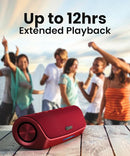 Cleer Scene Portable Bluetooth Speaker,IPX7 Waterproof,Powerful Sound and Deep Bass,Built-in Echo and Noise Canceling Microphone,12 Hours Battery,for Office,Home,Outdoors and Travel-Red by TinyTreasures Baby Boutique