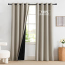 NICETOWN 100% Blackout Curtains 52 x 84 inches Long, Farmhouse Curtains Set of 2 Panels Thermal Insulated Privacy Window Curtains for Bedroom Living Room by TinyTreasures Baby Boutique