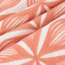 HWY 50 Coral Pink Decorative Throw Pillow Covers 18x18 Inch (1 Piece), Embroidered Cotton Farmhouse Cushion Cover Pillow Case for Sofa Couch Living Room Bed, Fashion Geometric by CozyNest Decor