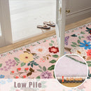 Runner Rug for Entryway: 2x10 Kitchen Rugs Non Slip Washable Ultra-Thin Soft Floral Carpet Indoor Floor Stain Resistant Carpets for Hallway Bedroom Kitchen Laundry Bathroom Dorm Beige by TinyTreasures Baby Boutique