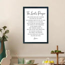 LuZhiQiang The Lords Prayer Wall Decor 16"×11" Our Father Prayer Bible Verse Sign Wood Framed Wall Hanging Art (Black) by CozyNest Decor