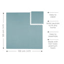 Toddlekind Solid Color Foam Play Mat 4x4 Baby Playmat. Stylish, Non-Toxic, Odorless, Plain Design Puzzle Play Mat 0m+ Mineral (Blue/Green) by TinyTreasures Baby Boutique