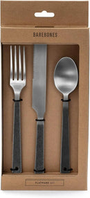 Barebones Flatware Silverware Set - Formal Polished Camping Utensils - Stainless Steel Cutlery Set of 6 - Camping Utensil Set with Forks, Knives, and Spoons (Silver) by GreenHaven Gardens