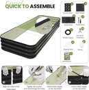 5-in-1 Adjustable Raised Garden Bed Kit | Galvanized Planter Boxes for Vegetables, Flowers | 12" Tall, Multiple Sizes (8x3x1ft, 9x2x1ft, 10x1x1ft, 6x5x1ft, 7x4x1ft) | Outdoor Metal Raised Bed, Grey by CozyNest Decor