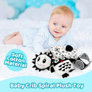 Black and White High Contrast Baby Toys - Sensory Infant Hanging Carseat & Stroller Toy for Newborns 0-6,6-12Months Perfect Easter Birthday & Baby Shower for Babies Boys Girls by TinyTreasures Baby Boutique