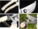2PCS Garden Flower Shears Pruning Shears 6.9 inches Scissors Heavy Duty Plant Scissors for Cutting Flowers, Trimming Plants, Bonsai, Fruits Picking (White Handle 2pcs) by GreenHaven Gardens