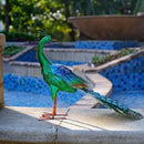 DREAMSOUL Garden Statues for Outside Metal Peacock Statue Peacock Garden Decor for Yard Art Decoration by GreenHaven Gardens