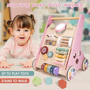 Wooden Baby Walker, Baby Push Walker, Montessori Toddler Walker Toy, Push and Pull Learning Activity Walkers, Baby Walker with Wheels for Boys&Girls 1 Year Old, Baby Walker Push Toy Gifts for Toddler by TinyTreasures Baby Boutique