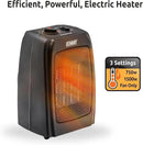 Electric Ceramic Portable Space Heater with Thermostat and Fan, Built-in Overheat Sensor, and Safety Tip-Over Switch, ST-MTPTC113 by CozyNest Decor