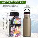 icolor Water Bottle Carrier Bag with Strap 25/32/40 oz Crossbody Bottle Holder with Phone Pocket Sling Sleeve Insulated Neoprene Water Bottle Pouch for Walking Travelling by TinyTreasures Baby Boutique