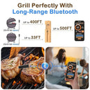 Real-Time Alerts Wireless Meat Thermometer - Smart Bluetooth Meat Probe for Grill, BBQ, Oven, Smoker - Long Range Bluetooth, Accuracy Temp, Dishwasher Clean, Waterproof - Perfect for BBQ Lovers by TinyTreasures Baby Boutique