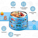 Soup Thermo for Hot Food Kids 14oz Lunch Containers with Buckle Lid Wide Mouth Hot Food Jar Vacuum Insulated Stainless Steel Bento Box Leakproof with Spoon (Truck) by TinyTreasures Baby Boutique