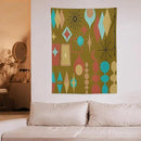 ICMOLYYENLO Boho Medieval Cat Tapestry, Abstract Atomic Starburst Geometric Aesthetic Art Wall Hanging For Bedroom Living Room Dormitory 40x60 Inches by CozyNest Decor