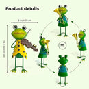 HONGLAND Frog Metal Yard Art - Metal Frog Outdoor Statue - Frog Garden Decorations - 3D Frog Figurine - Christmas Holiday Lawn Patio Yard Garden Decor Gardening Gifts for Women (Violin) by GreenHaven Gardens