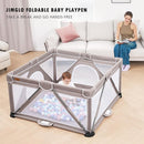 Baby Playpen Foldable, Playard for Babies and Toddlers, Portable Playpen Activity Center with 50 Balls+2 Handles for Travel, Indoor & Outdoor Play Pen with Mesh 50''x50'' by TinyTreasures Baby Boutique