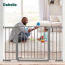 Babelio Metal Baby/Pet Gate, 29-48'' Auto Close Easy Install, Extra Wide Walk Thru for Child Safety, Pressure Mounted Dog Door for Doorways & Stairs, with Y Spindle Rods, Grey by TinyTreasures Baby Boutique