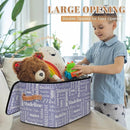 Custom Storage Basket with Name, Personalized Storage Bins with Zipper Lid, Foldable Fabric Storage Box Large capacity with Handle Haze Purple by TinyTreasures Baby Boutique