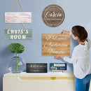 Custom Wood Sign Prsonalized Text Business Home Decor, Personalized Rustic Plaque Board Hanging Wooden Name Sign for Wall Art, Customized Signs Plank Decoration Gifts for Wedding Family Farmhouse Kitchen, Rectangle by CozyNest Decor