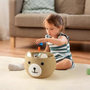 PandaEar Cotton Rope Baby Basket, Baby Gift Basket Nursery Laundry Organizer with Cute Bear Design for Storage Infant Newborn Essentials, Diaper Caddy with Handle (Brown) by CozyNest Decor