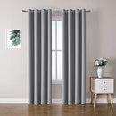 ChrisDowa Grommet Blackout Curtains for Bedroom and Living Room - 2 Panels Set Thermal Insulated Room Darkening Curtains (Light Grey, 52 x 84 Inch) by CozyNest Decor