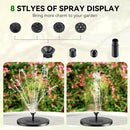 Solar Bird Bath Fountain Pump, Upgrade Solar Powered Water Fountain for Bird Bath Solar Fountain with 8 Nozzles, Small Solar Fountain, Solar Water Birdbath Fountain for Outdoors-2.5W by GreenHaven Gardens