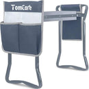 TomCare Garden Kneeler Seat Garden Bench Garden Stools Foldable Stool with Tool Bag Pouch EVA Foam Pad Outdoor Portable Kneeler Christmas Gardening Gifts for Women Men,Large 21.65"x10.62"x18.89",Grey by GreenHaven Gardens