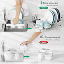 GSlife Expandable in Sink Dish Drying Rack - Stainless Steel Capacity Adjustable Over The Sink Dish Rack (13.4''-20.4''), Dish Drainer for Kitchen Sink Counter with Utensil Holder, Silver by CozyNest Decor