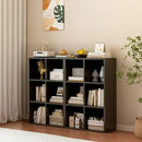 6-Cube Storage Shelf Bookcase - Wooden 3-Tier Floor Standing Open Bookshelf for Home and Office, Display Cabinet, Black by CozyNest Decor