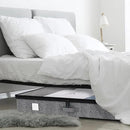 Fixwal 2 Pack Under Bed Storage Containers, Below 4.5 Inches Low Profile Underbed Organizer Clothes Storage with Sturdy Sidewalls and Bottom by CozyNest Decor
