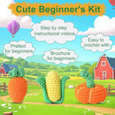 Utook Crochet Kit for Beginners, Crochet Vegetable Kit,Beginner Crochet Kit for Adults and Children, with Instructional Videos and Paper Tutorials, Handmade Crafts, Holiday Gifts (Vegetable) by TinyTreasures Baby Boutique
