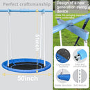 50-Inch Saucer Swing for Kids & Adults - Heavy-Duty 600 lbs Capacity, Indoor & Outdoor Use, Easy Assembly, for Outdoor Fun & Autism Relaxation by TinyTreasures Baby Boutique