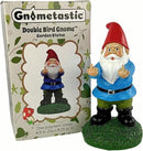 Gnometastic Middle Finger Gnome, 8.45in Tall - The Original Double Bird Garden Gnome Statue - Outdoor Funny Gnome Decoration and Lawn Ornament by GreenHaven Gardens
