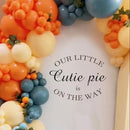Our Little Cutie Pie is On The Way Wall Decal - Baby Shower Party Decorations Stickers, Gender Reveal Party Supplies Wall Stickers, Balloon Arch Background Wall Decoration Cutie Pie Sign Decal by TinyTreasures Baby Boutique