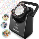 Bubble Machine Automatic Bubble Blower for Kids Batteries Operated Portable Bubble Maker Electric Bubble Machine Adjust Angle by 90° Indoor Outdoor Toy for Birthday Party Wedding (Portable Black) by TinyTreasures Baby Boutique