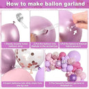 Amandir 175Pcs Pink and Purple Balloon Garland Arch Kit Butterfly Baby Shower Decorations for Girl, Lavender Purple Dusty Pink Balloon for Women Birthday Bridal Shower Wedding Party Supplies by CozyNest Decor