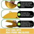 2 Pack Outdoor Grilling Mitts, Heat Resistant High Temperature Silicone Oven Grilling Gloves, Easy to Clean, Non-Slip Textured Lining, Can Be Used for Cooking, Smoking, BBQ and Food Handling. by GreenHaven Gardens