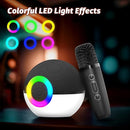 goopow Mini Karaoke Machine Speaker for Kids Adults, Portable Bluetooth Microphone Song Toys with LED Light, Best Chritmas Birthday Festival Gift for 3 4 5 6 7 8+ Year Old Girls Boys (Black-2 Mic) by TinyTreasures Baby Boutique