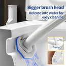 Disposable Toilet Brush Cleaning System, Two Sets of Wands and 60p Refills Pads Replacement Heads, Wall Mounted Toliet Stick Wand Starter Kit Bathroom Maintenance, Toilet Bowl Cleaner Holder by CozyNest Decor