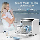EUHOMY Mini Portable Dishwasher Countertop Compact Dishwashers, Tabletop Small Dishwasher with 5L Built-in Water Tank with 6 Modes and Baby Care for Apartments& RVs, No Hookup Needed by CozyNest Decor